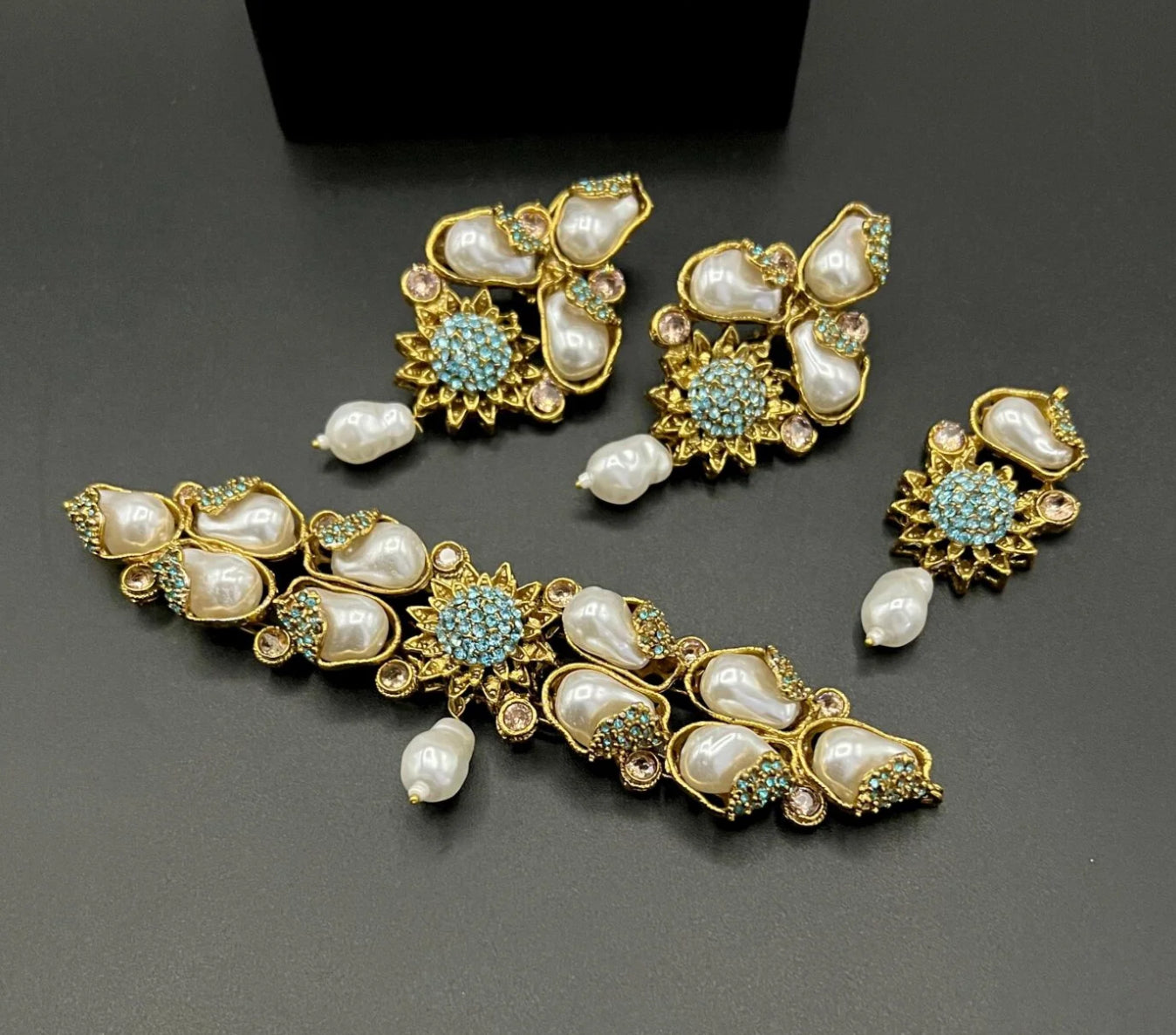 floral chokar set (MOP) - LadiesKurtasuae
