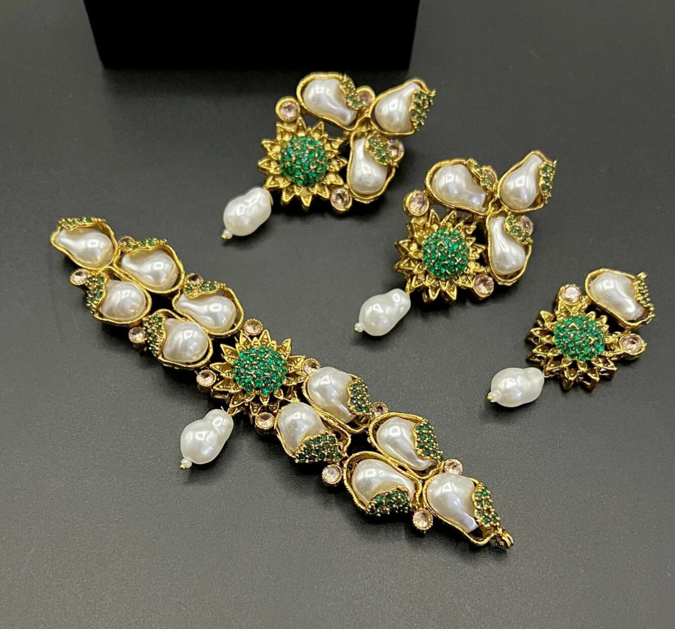 floral chokar set (MOP) - LadiesKurtasuae
