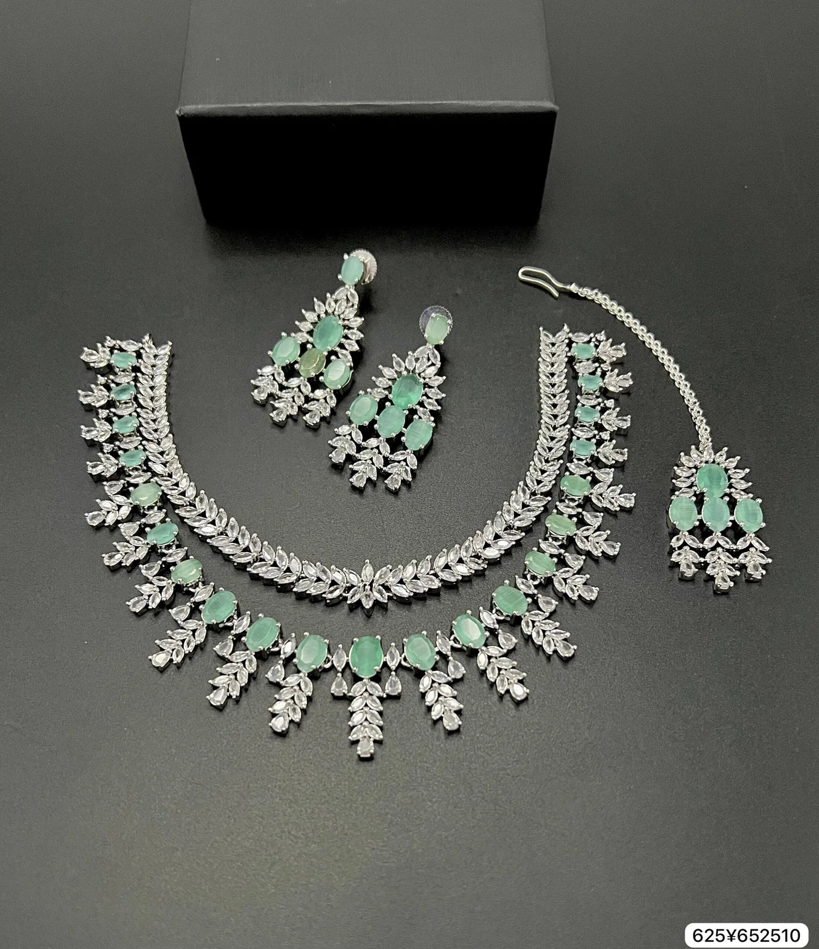 Double patti set American diamond - LadiesKurtasuae