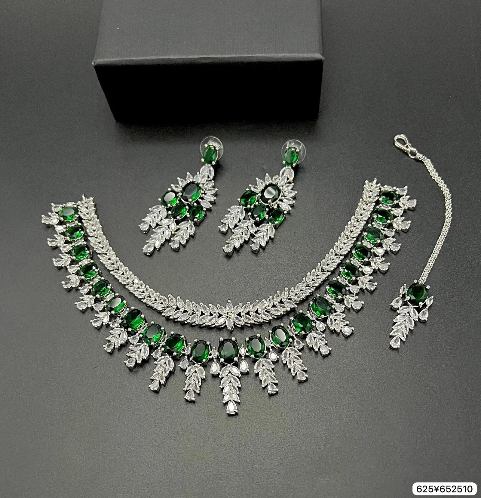 Double patti set American diamond - LadiesKurtasuae