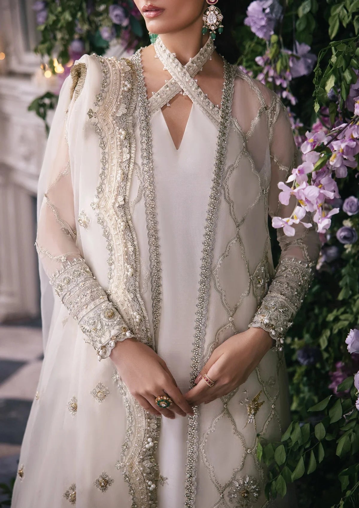 UnStitched partywear/wedding dress - LadiesKurtasuae 