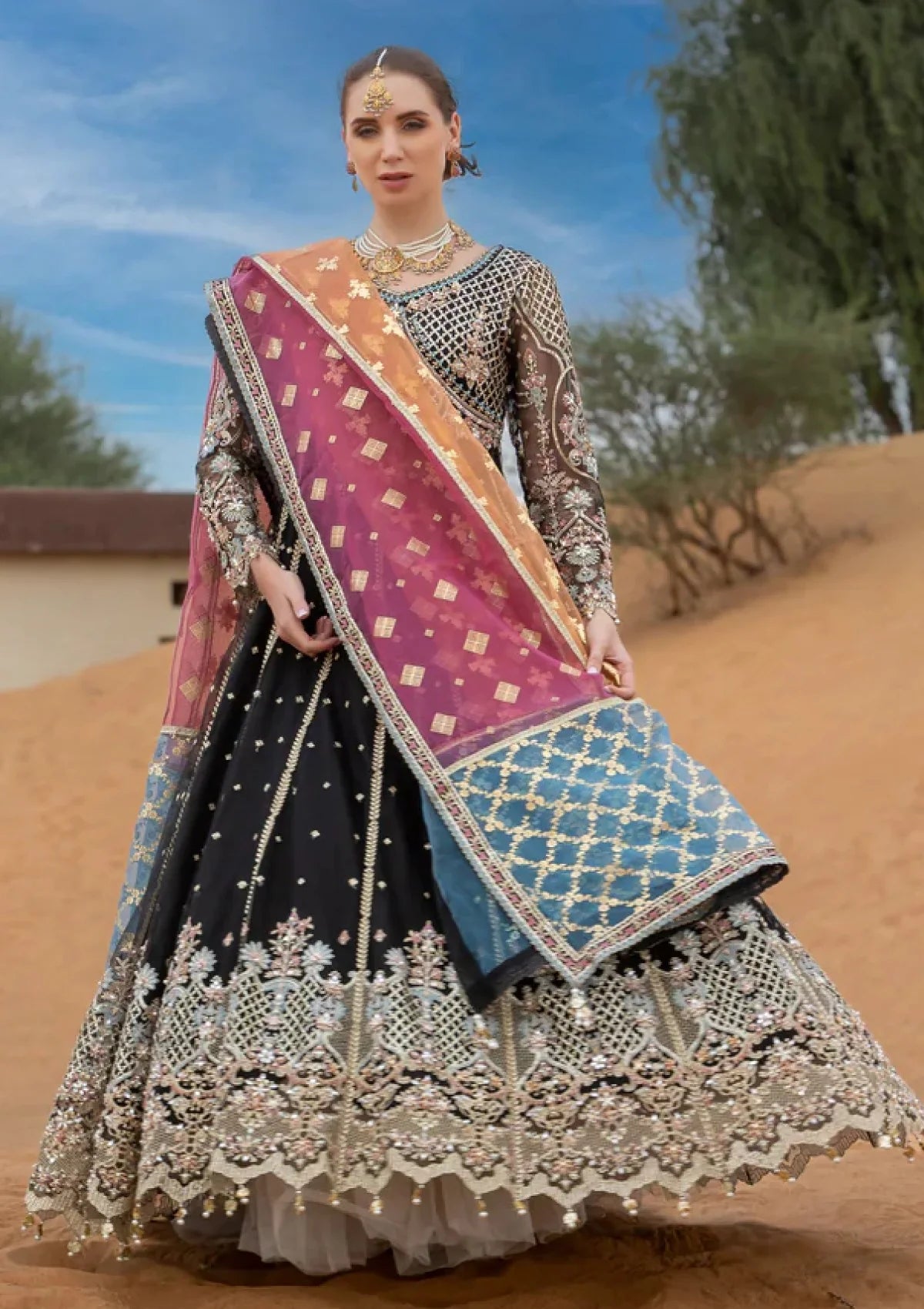 Stitched partywear/wedding dress - LadiesKurtasuae 