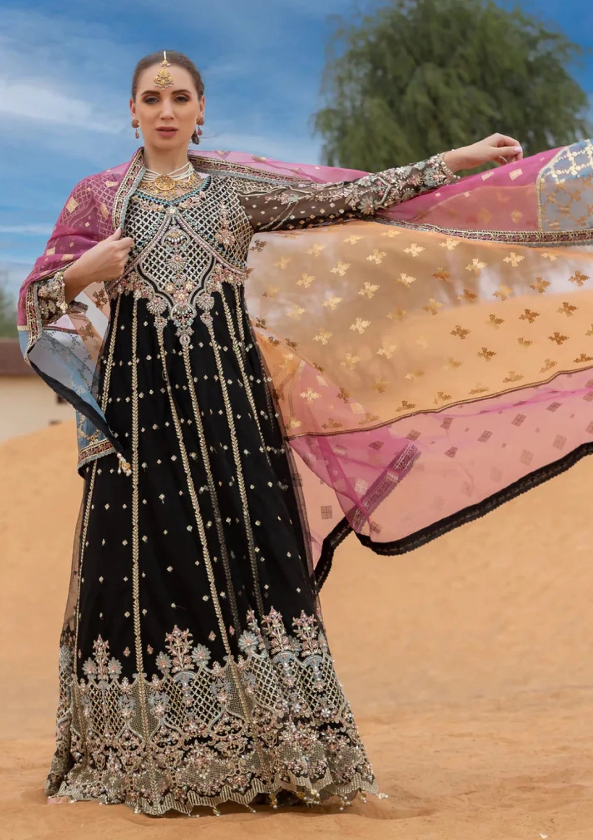 Stitched partywear/wedding dress - LadiesKurtasuae 