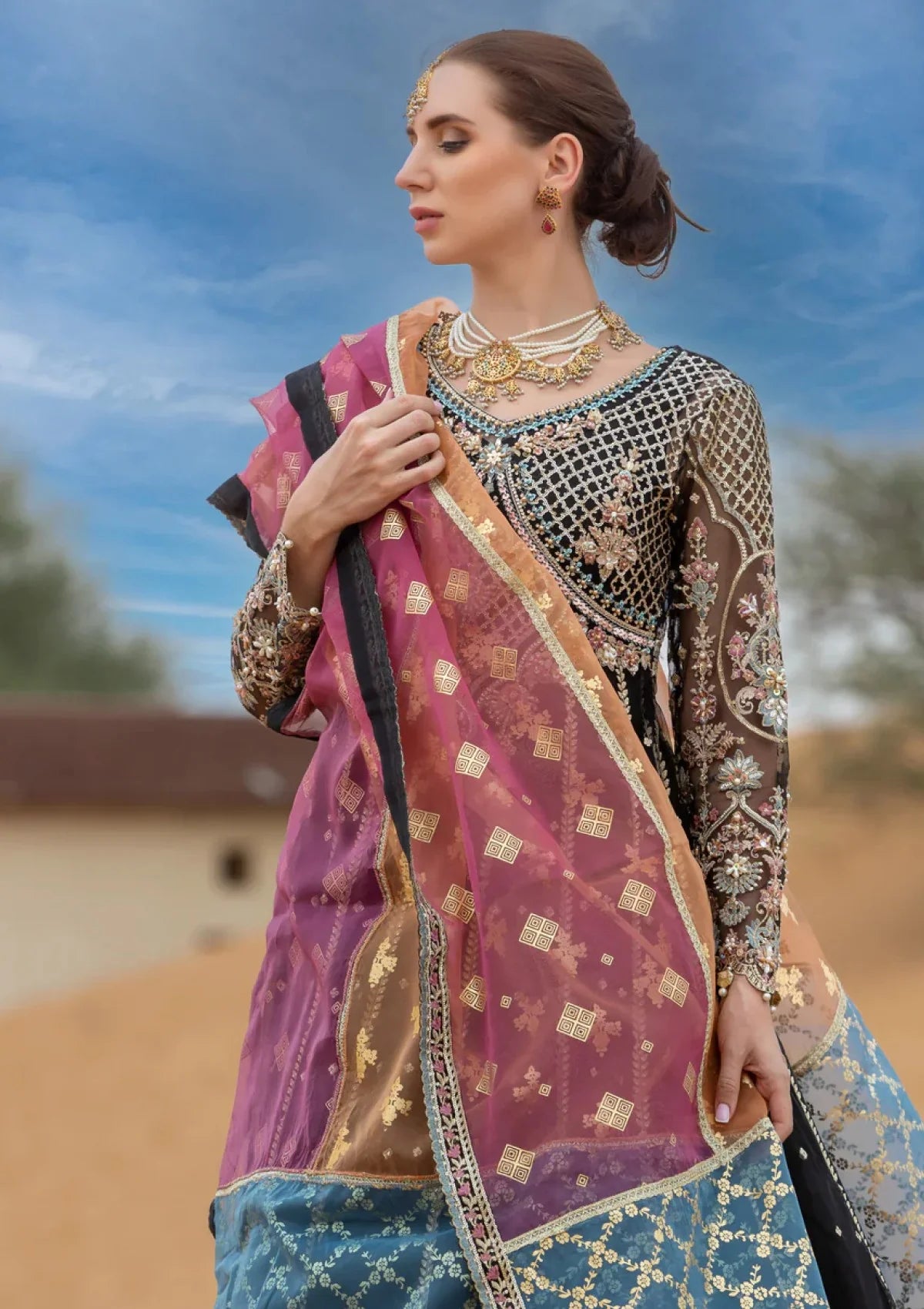 Stitched partywear/wedding dress - LadiesKurtasuae 