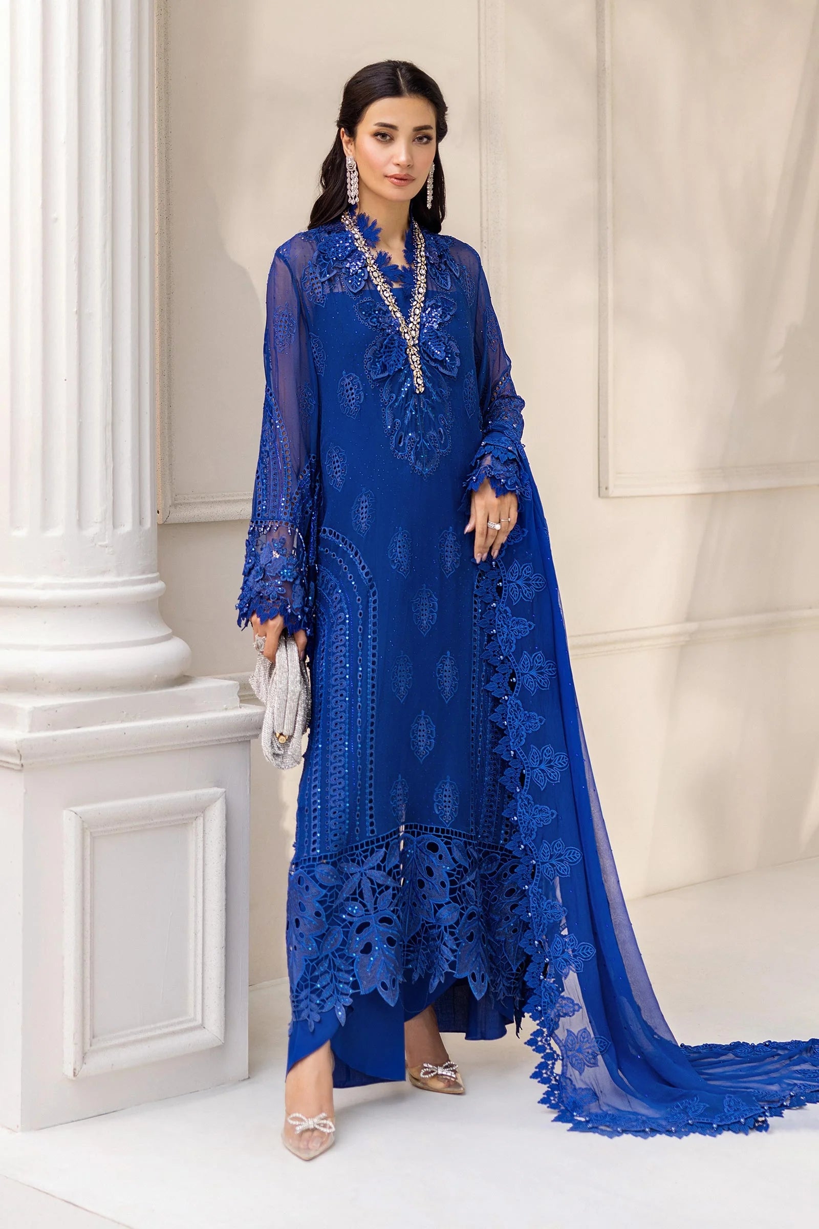 Luxury Chiffon Embroidered Unstitched 006B
