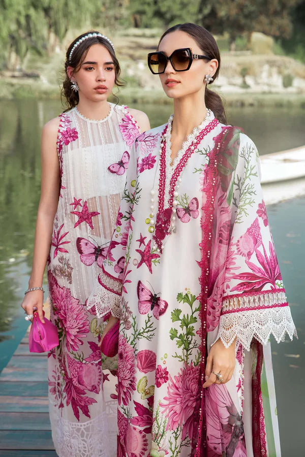 3 Piece Unstitched Embroidered Lawn Suit | 003P