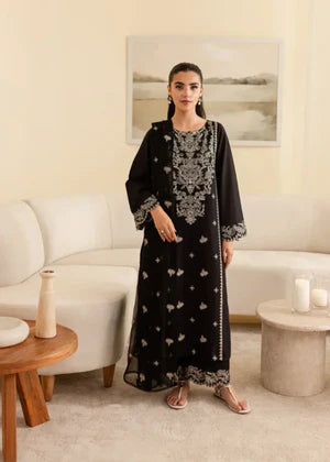 3PC EMBROIDERED LAWN DRESS- 009B