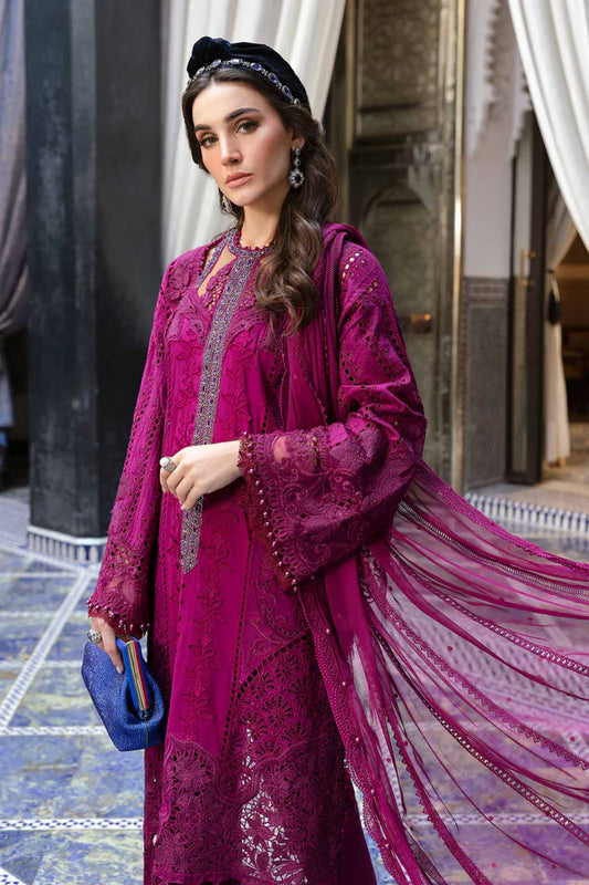 Maria.B Luxury Lawn Embroidered 3 Piece Unstitched Suit D-2502-B