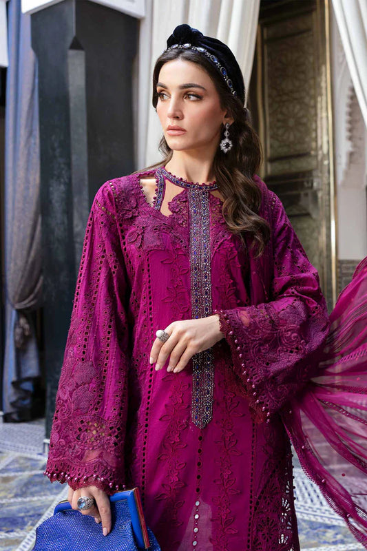 Maria.B Luxury Lawn Embroidered 3 Piece Unstitched Suit D-2502-B