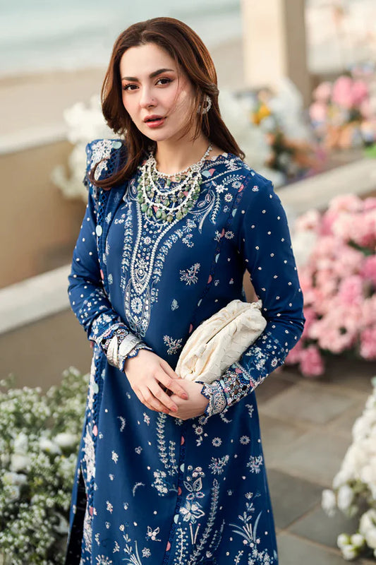 Qalamkar Sahil Kinare Luxury Lawn Embroidered 3 Piece Unstitched FK-05 AURORA