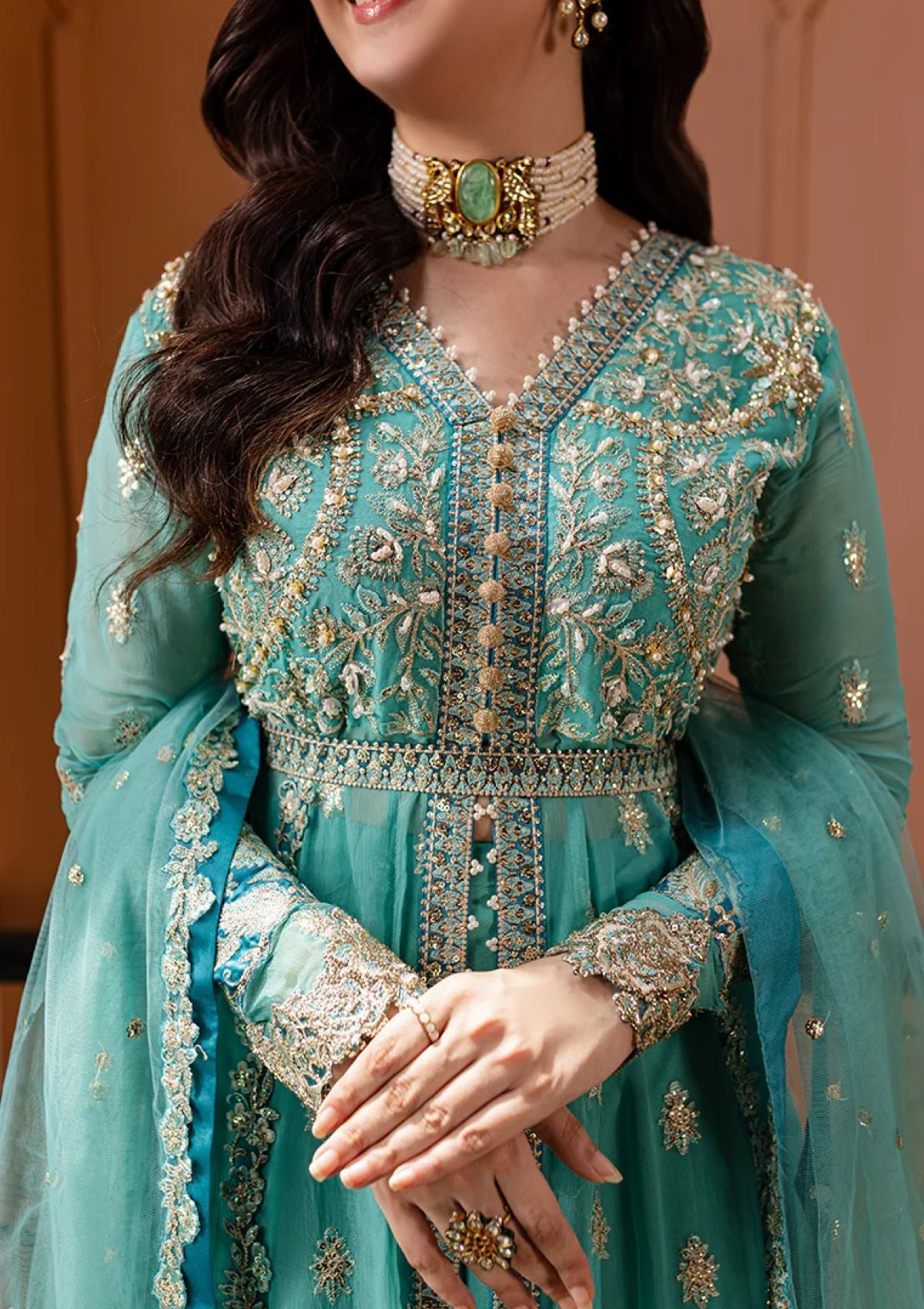 UnStitched partywear/wedding dress 022B