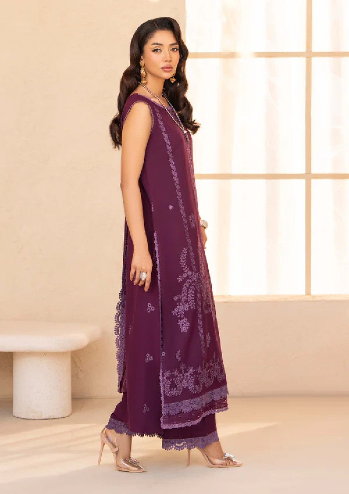 Winter wool Luxury’s embroidered 3pcs 006