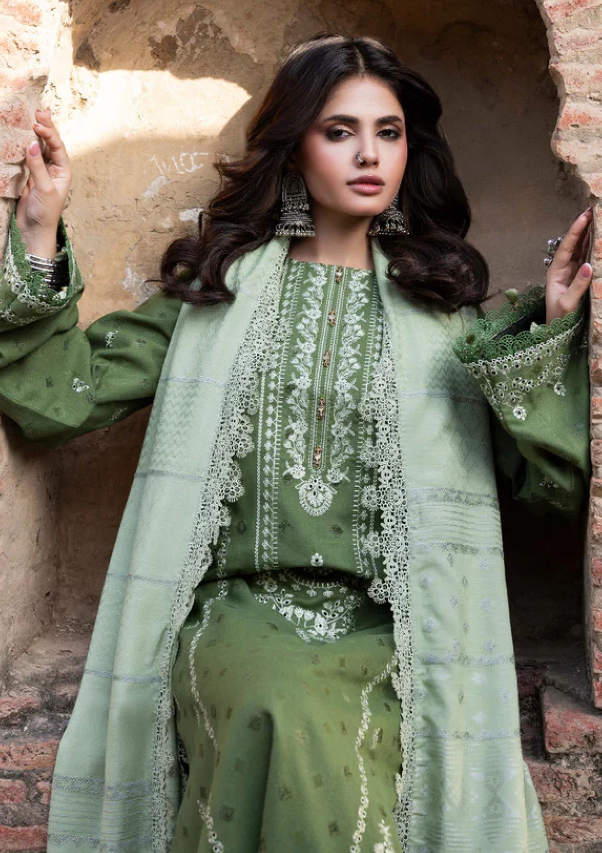 Winter wool Luxury’s embroidered 3pcs 005