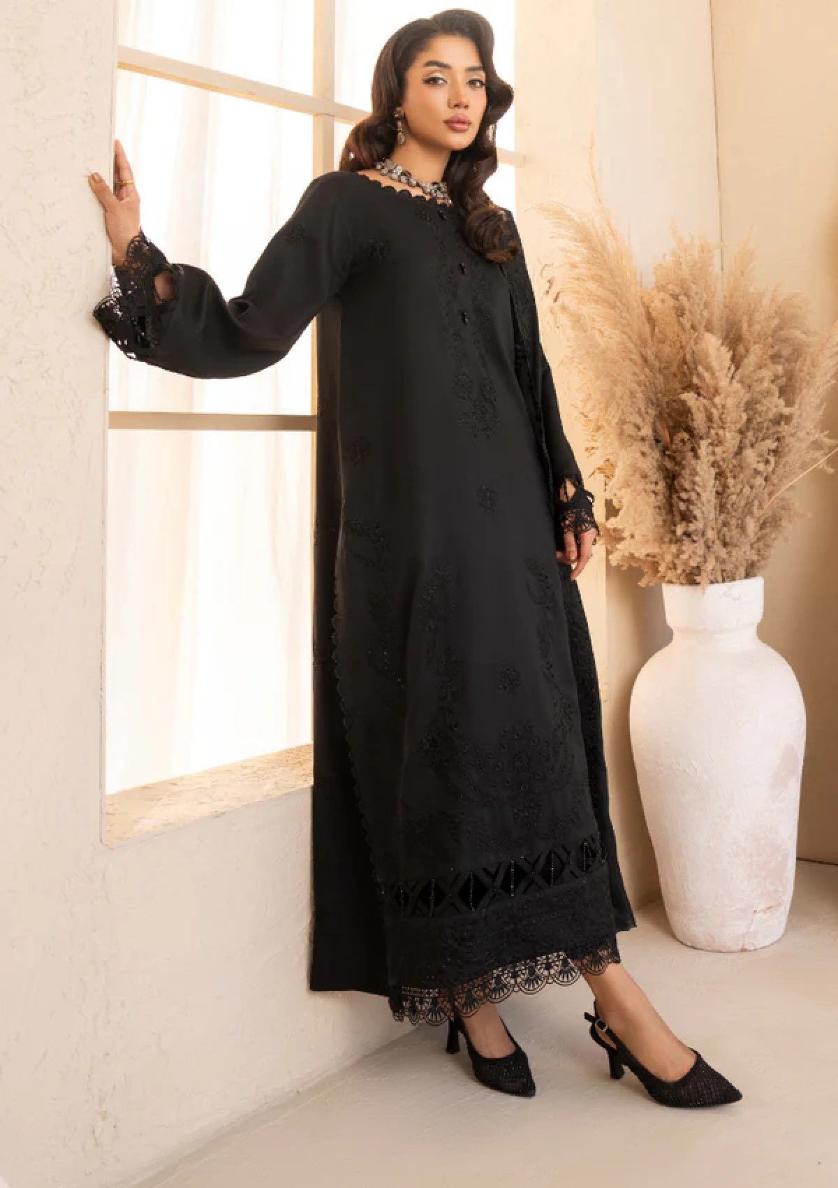 Winter wool Luxury’s embroidered 3pcs 003