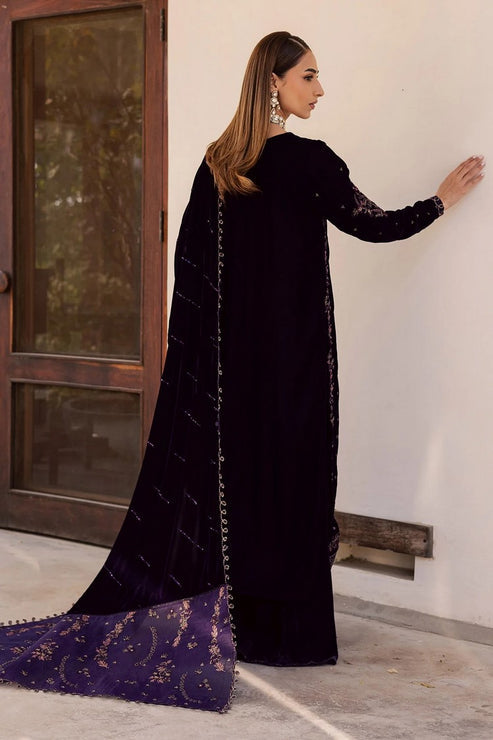 Luxury Embroidered velvet Unstitched