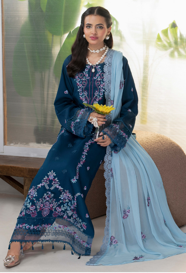 Luxury Embroidered 3 Piece Unstitched 002F