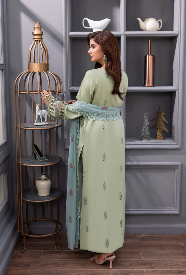 Premium Embroidered Unstitched 3Pc 007B