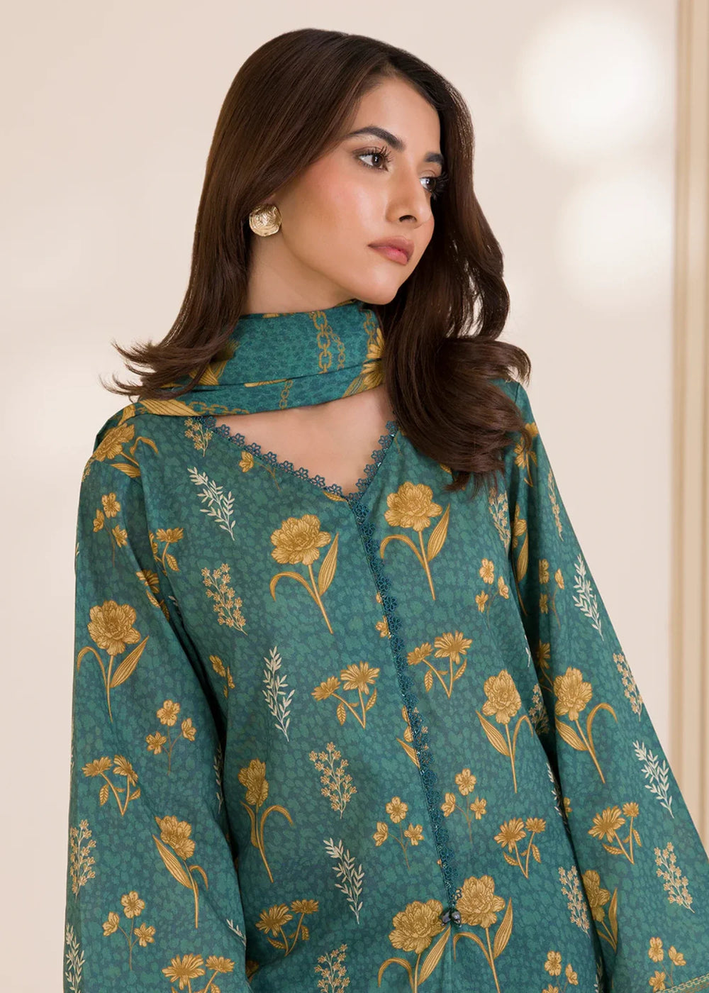 3PC Unstitched lawn Suit (011B) | Premium Eastern Wear