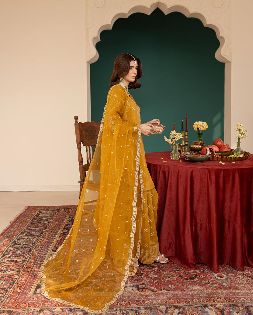 Luxury Eid  Embroidered 3-Piece Suit | summer stitched Collection