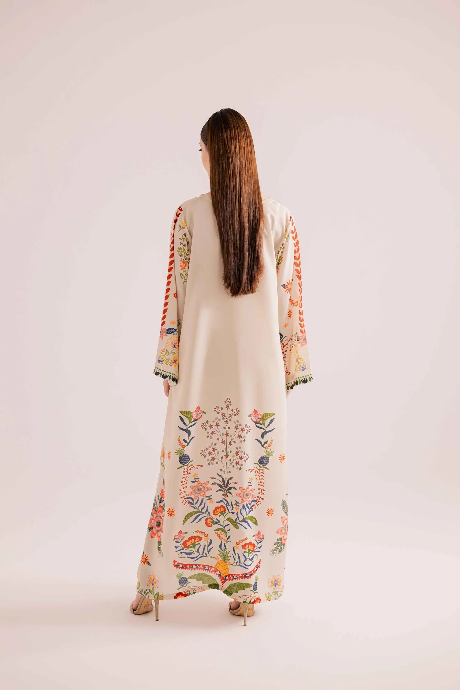 Printed stitched kaftan 003G