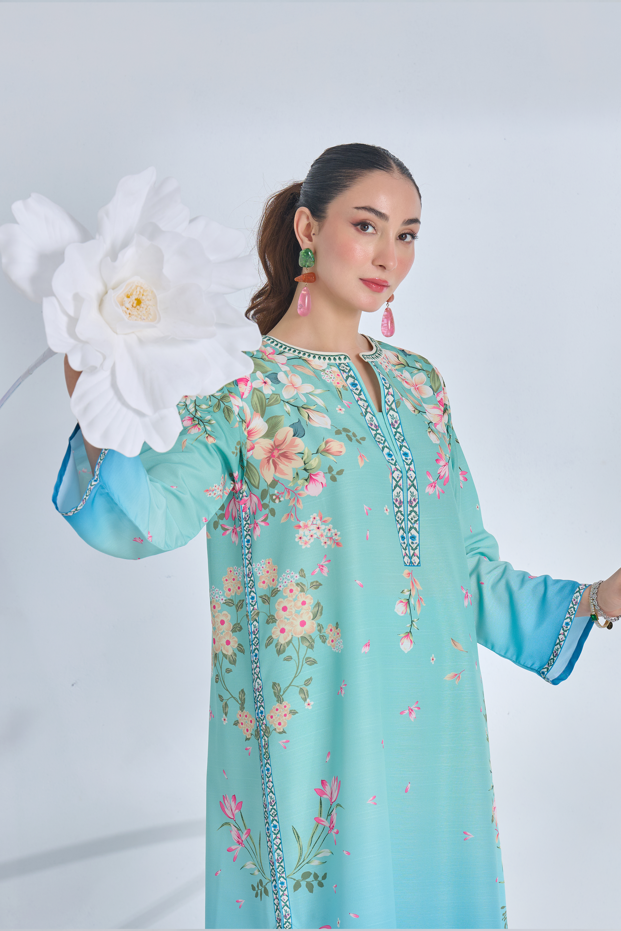 Printed kaftan  stitched 010
