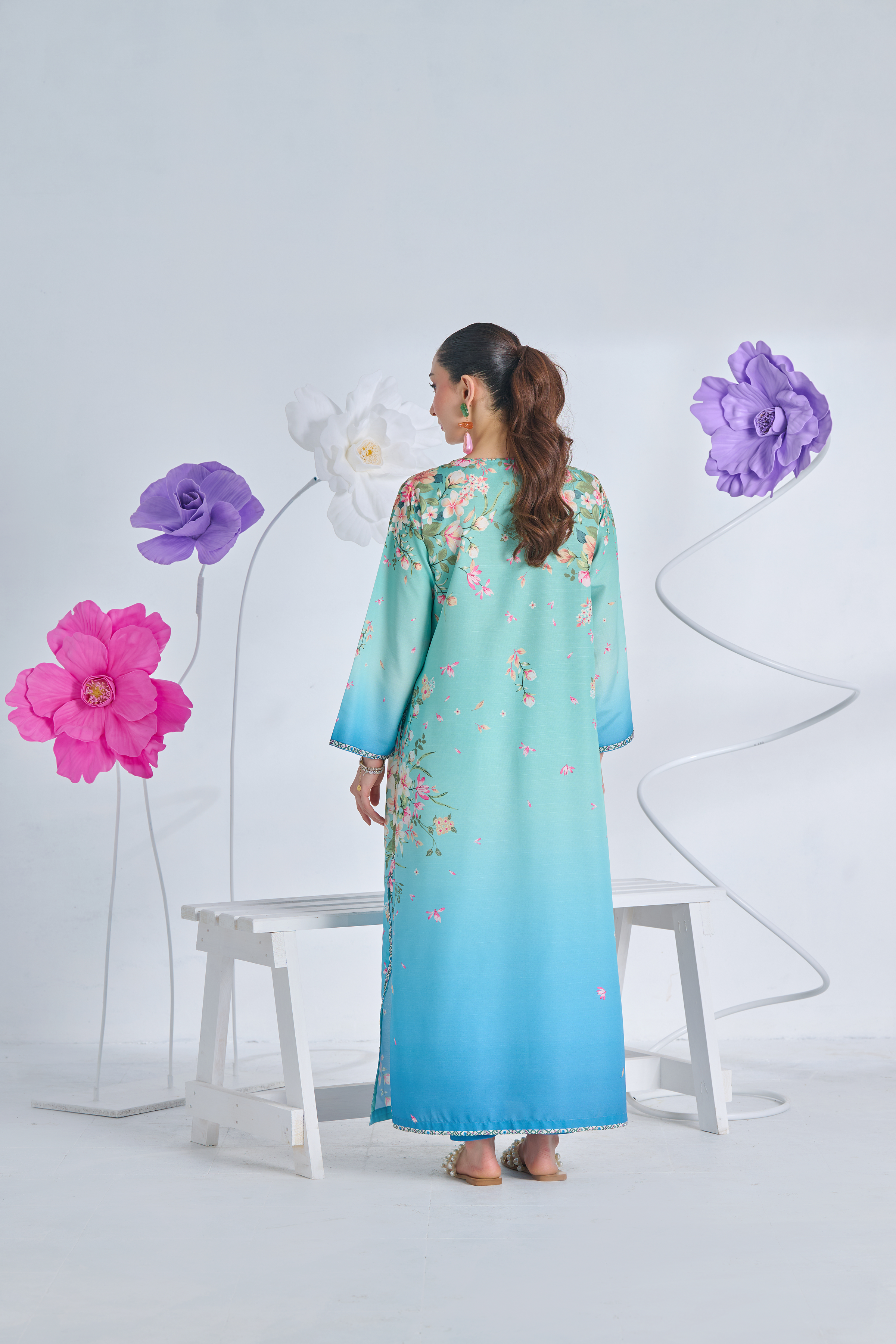 Printed kaftan  stitched 010