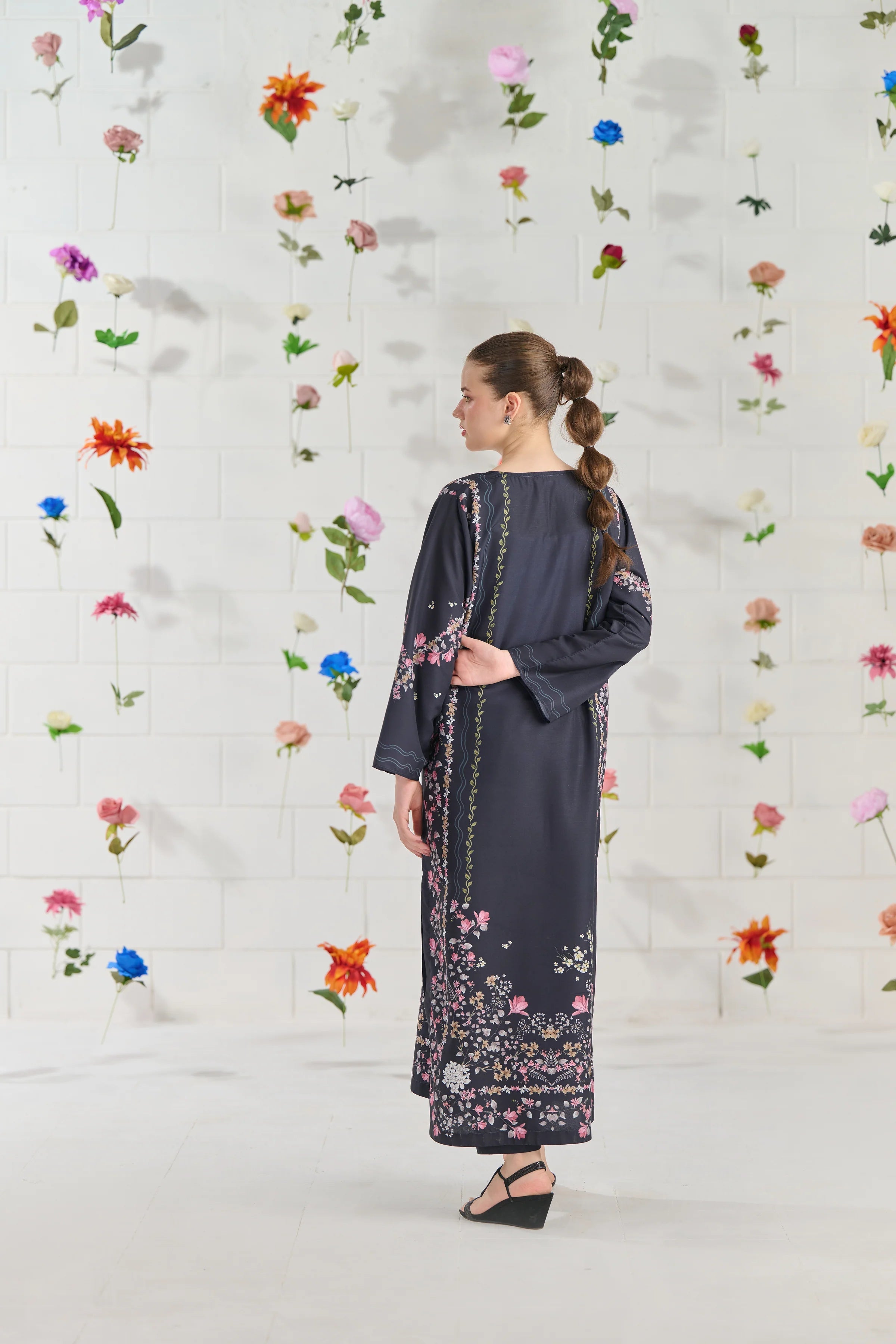 Printed kaftan stitched 009p
