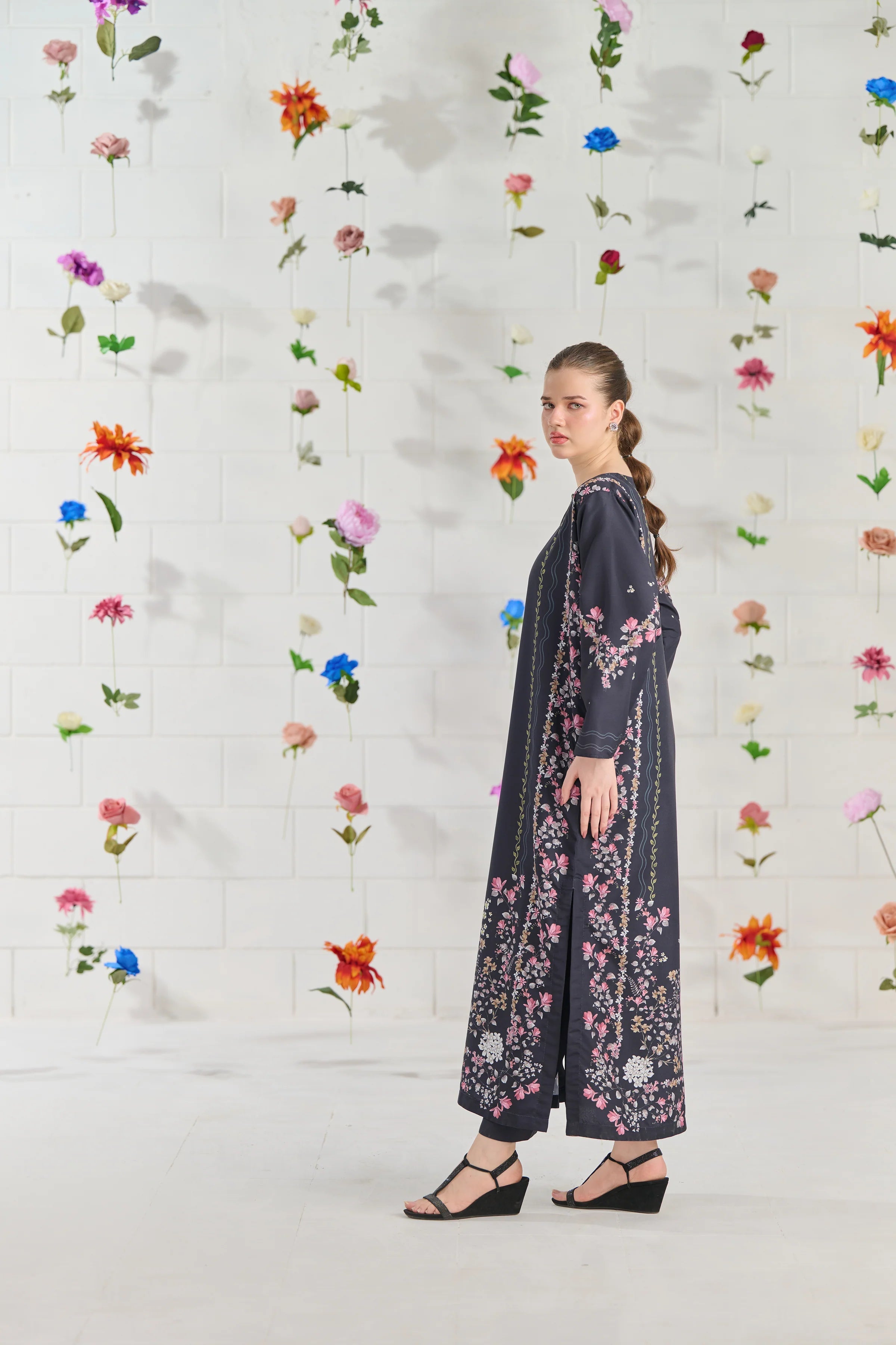 Printed kaftan stitched 009p