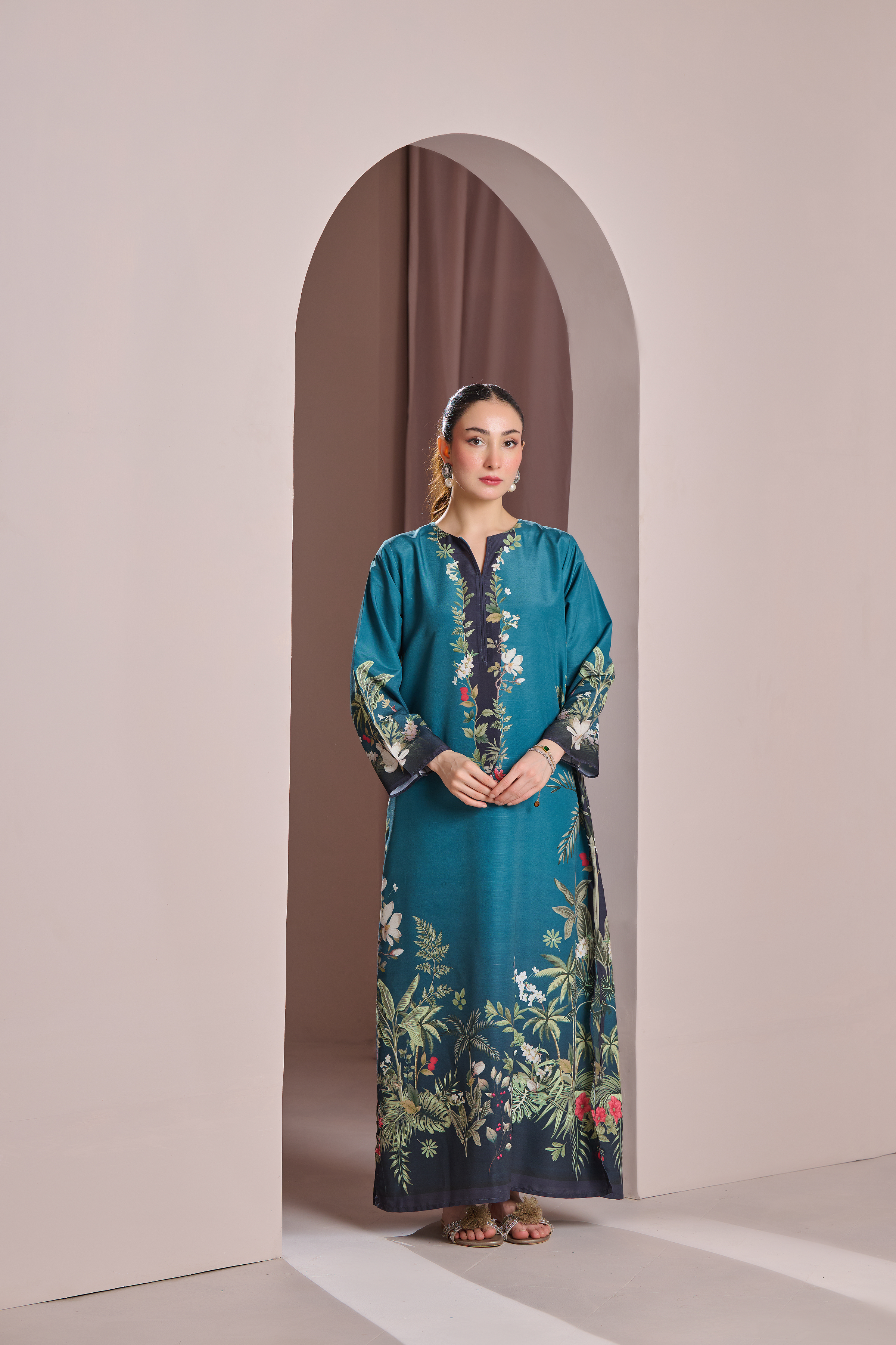 Printed kaftan  2Pc Stitched 001B