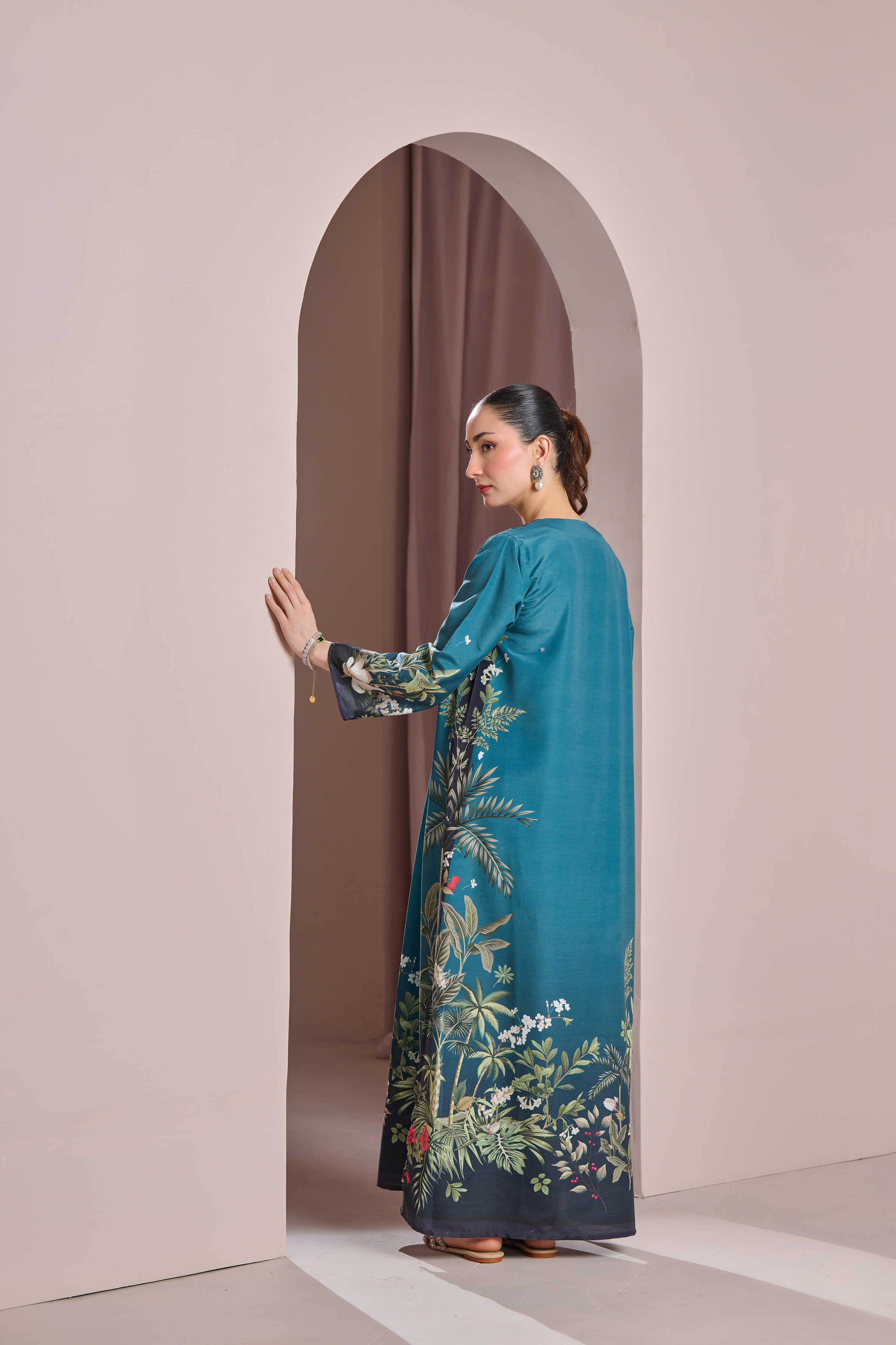 Printed kaftan  2Pc Stitched 001B