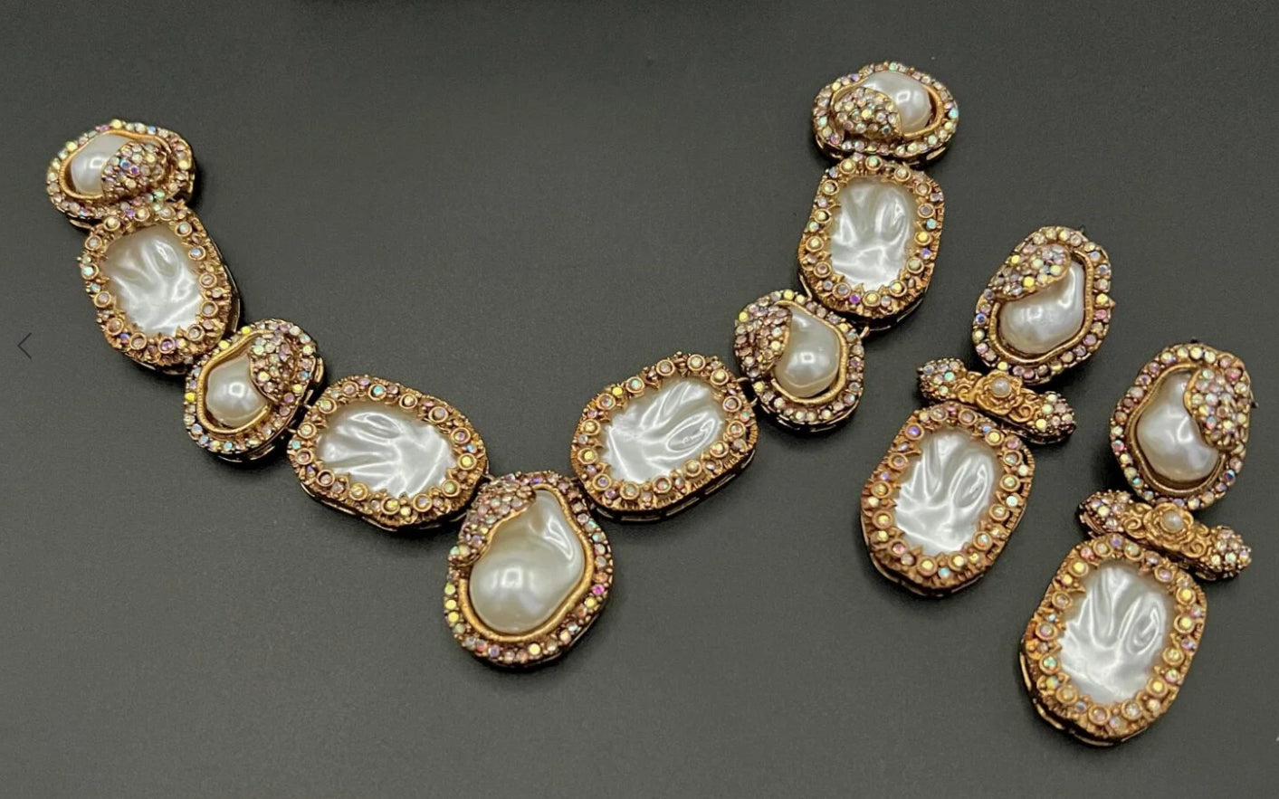 New Designer Necklace Set (Mother of Pearl) - LadiesKurtasuae 