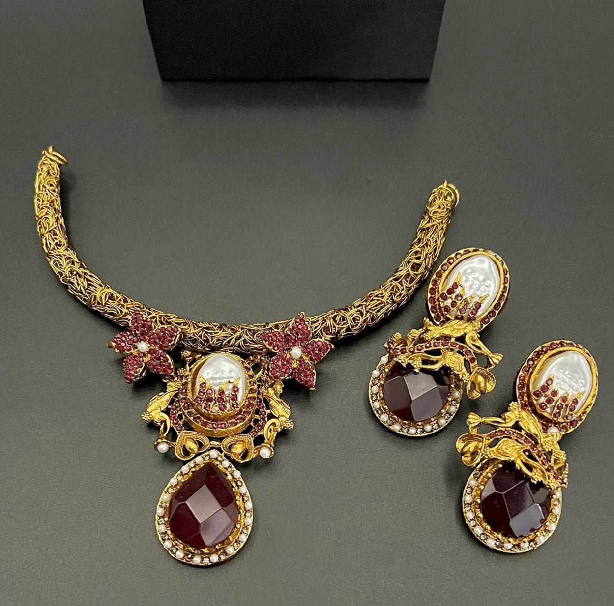 Designer Necklace set(MOP) - LadiesKurtasuae 
