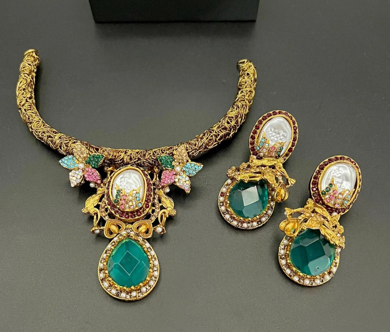 Designer Necklace set(MOP) - LadiesKurtasuae 