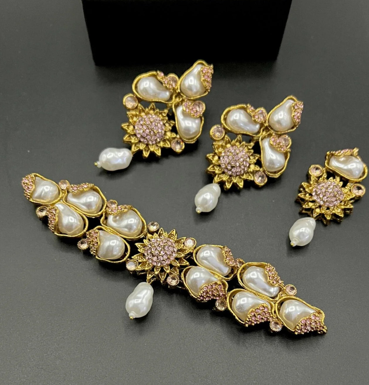 floral chokar set (MOP) - LadiesKurtasuae 