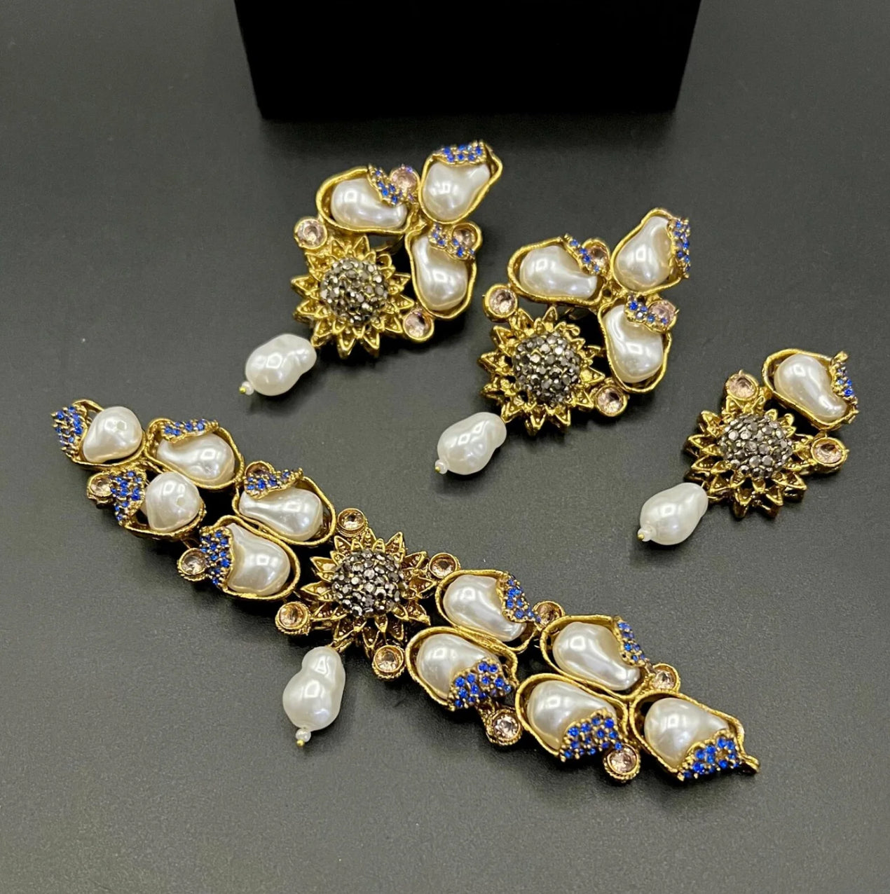 floral chokar set (MOP) - LadiesKurtasuae 