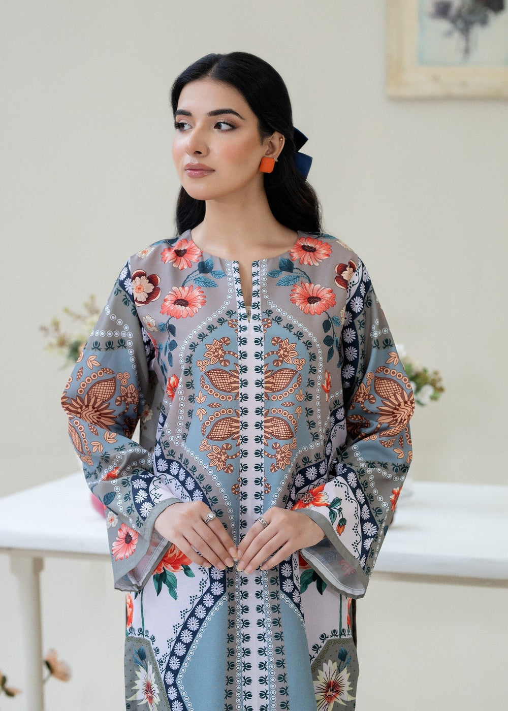 Co-ord set 2Pcs (sky blue) 007S