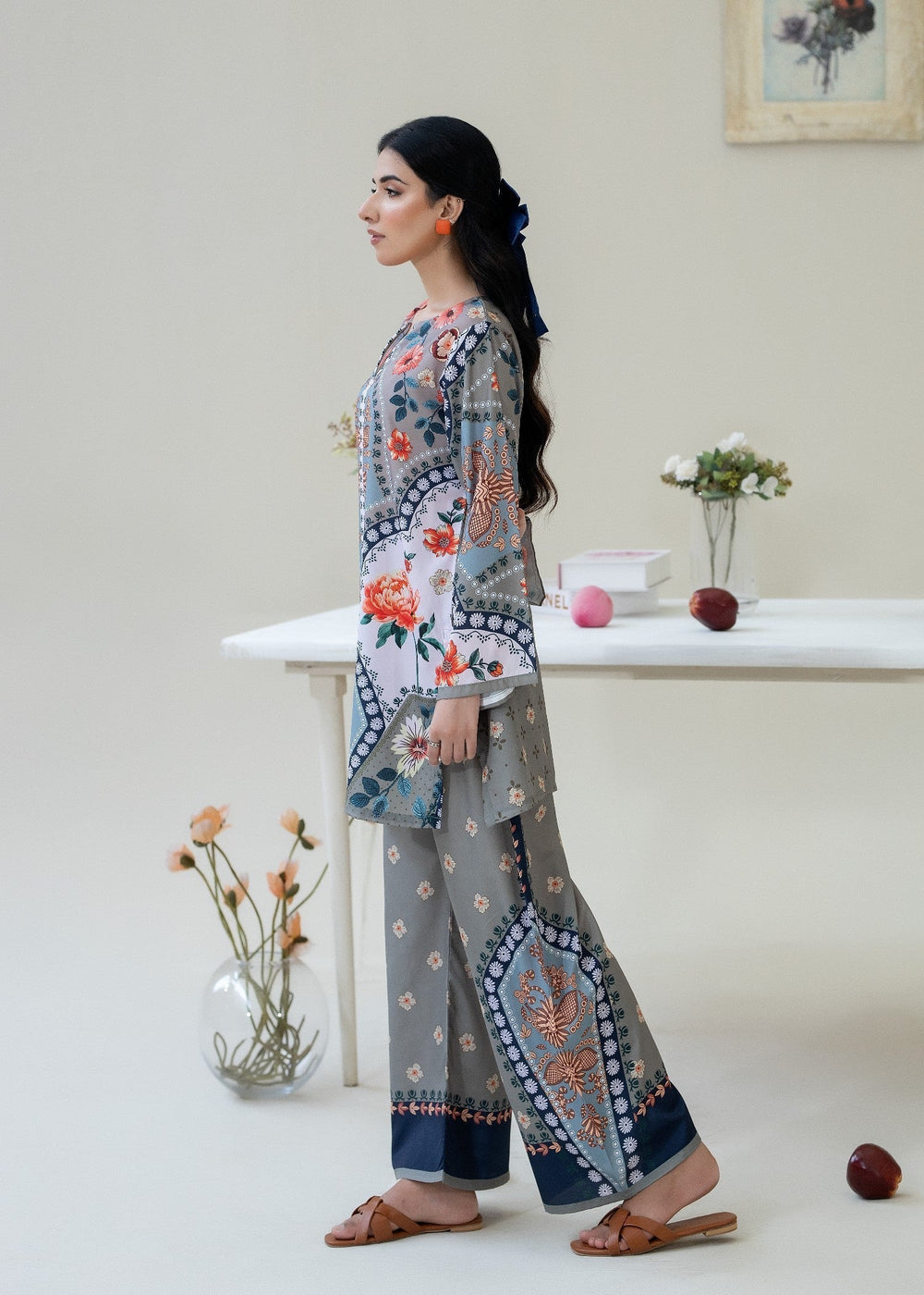 Co-ord set 2Pcs (sky blue) 007S