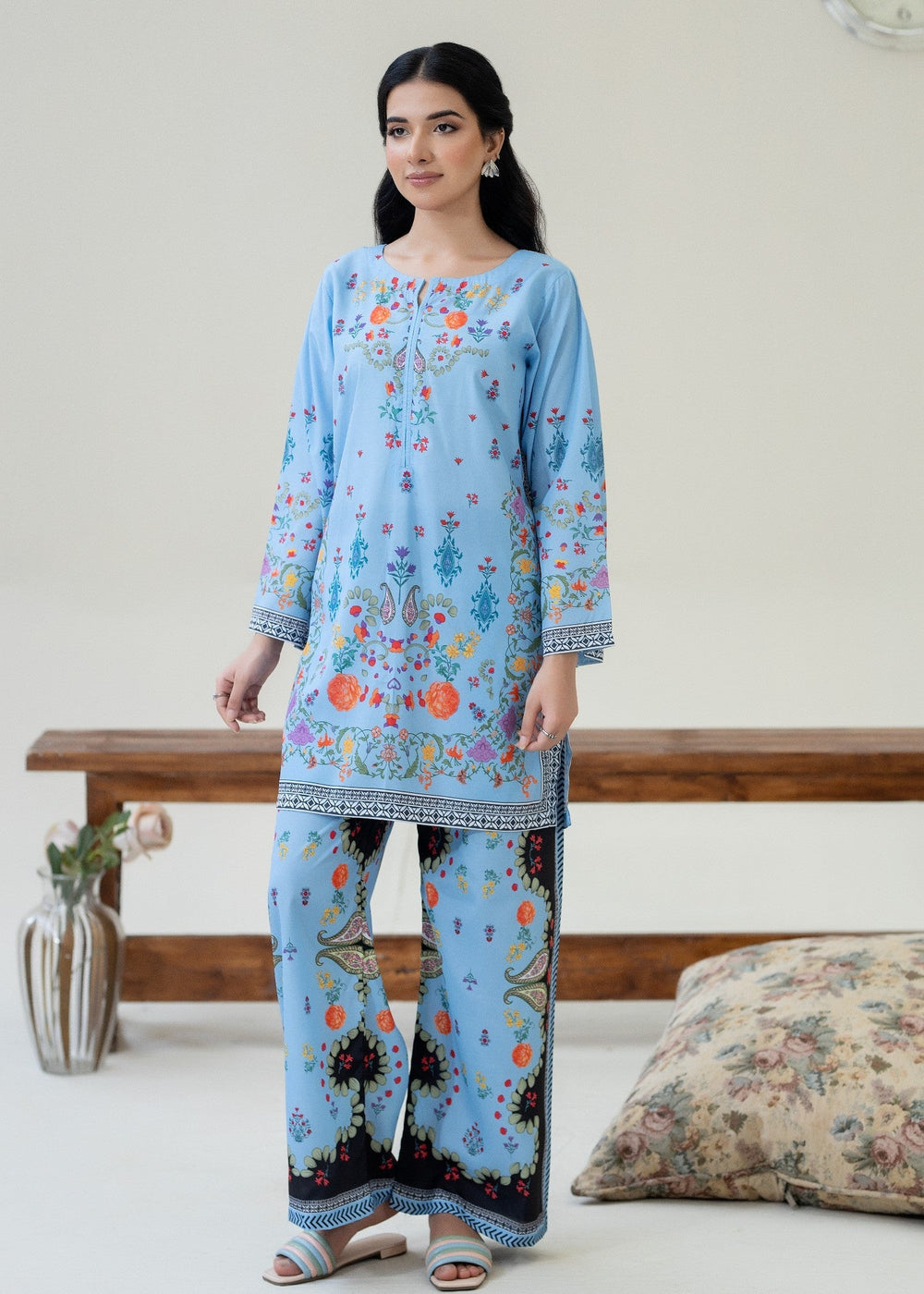 Co-ord set 2Pcs (Blue) 011B