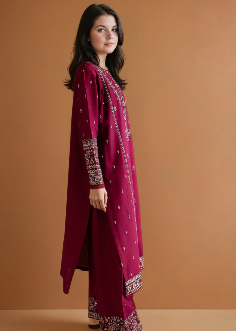 Embroidered - Cotton Lawn - 2 pcs 006R