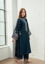 Embroidered - Cotton Lawn - 3pcs 007S