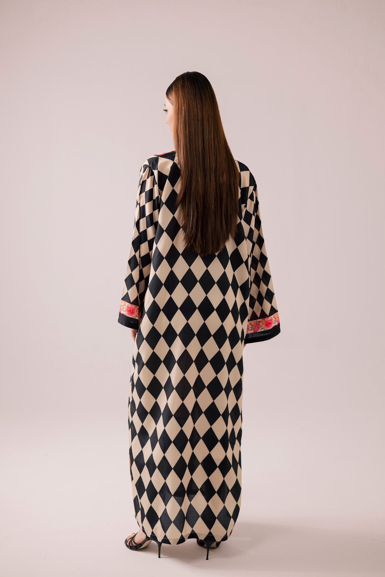 Printed kaftan stitched