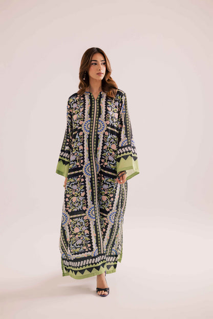 Printed kaftan stitched