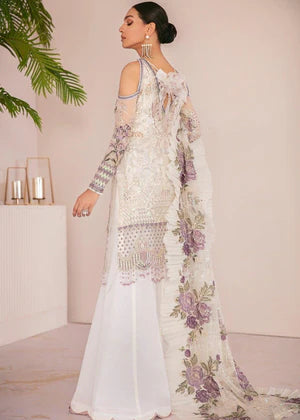 Luxury unstitched White chiffon 010W