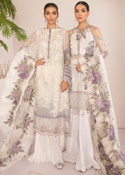 Luxury unstitched White chiffon 010W