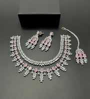 Double patti set American diamond - LadiesKurtasuae 