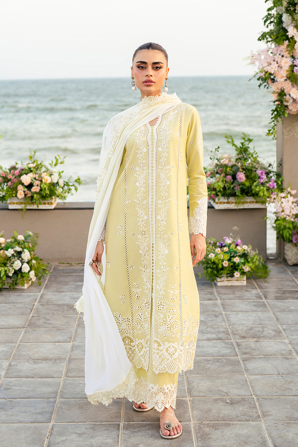Luxury Unstitched Embroidered Lawn Collection 011W