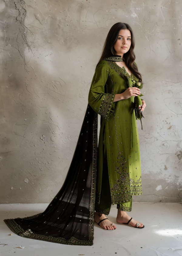 Embroidered Linen 3PC Suit for Women | Premium Winter Eastern Wear
