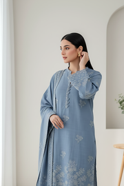 Printed Marina 3PC Unstitched Winter Suit (011B) | Premium Eastern Wear