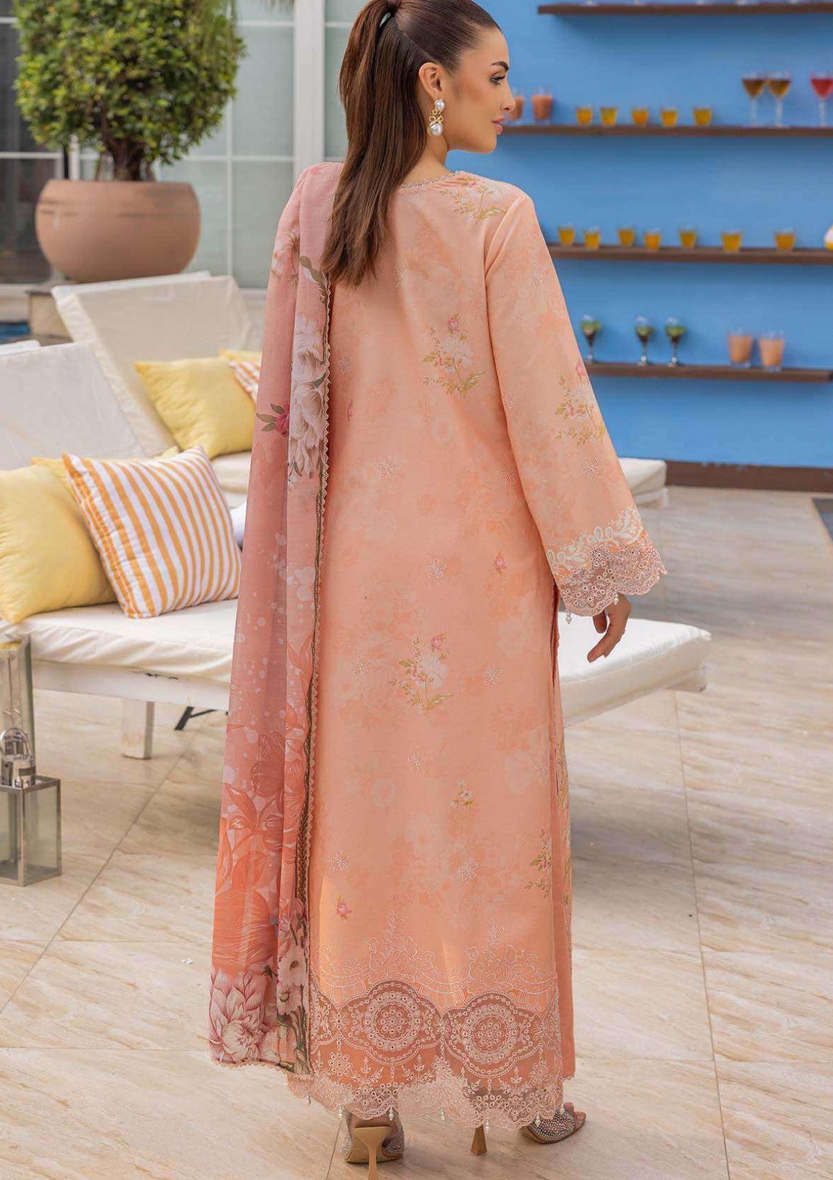 Luxury lawn Collection Peach