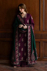 Winter Luxury Embroidered 3-Piece Suit (With Free Traditional Earrings)